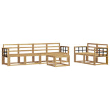 Outdoor Sofa Set 7 pcs White 59 x 59 x 37 cm Solid Acacia Wood 3387288