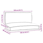 Pallet Cushion Set 2 pcs Wine red 120 x 80 x 12 cm 3329085