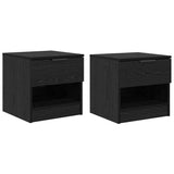 Bed Cabinet 2 pcs Black Oak 40 x 39 x 40cm Engineered Wood 880518