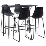 5 Piece Bar Set Plastic Black 279851