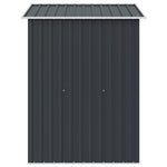Garden Storage Shed Anthracite Steel 204x132x186 cm 47028