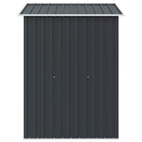 Garden Storage Shed Anthracite Steel 204x132x186 cm 47028