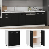 801189 Bottom Cabinet "Lyon" Black 60x46x81,5 cm Engineered Wood