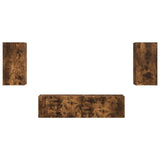 TV Cabinet Set 4 pcs Smoked Oak Engineered Wood 3409155