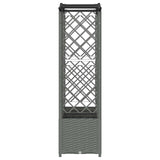 Raised Bed with Trellis and Roof Light Grey 204 x 40 x 138 cm 42032586