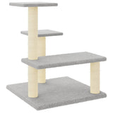 Cat Tree with Sisal Scratching Posts Light Grey 61 cm 172086