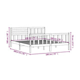 Bed Frame without Mattress Super King Solid Wood 3101168