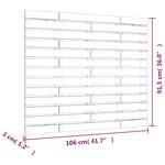 ZNTS Wall Headboard White 106x3x91.5 cm Solid Wood Pine 824664