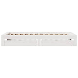 Bed Frame without Mattress White 90x190 cm Single Solid Wood Pine 3309021