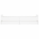 Bed Frame White Engineered wood, Plywood Single Bed Frame 3207371