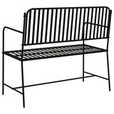 Garden Bench Black 104 x 54 x 93cm Steel 42008117