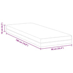 Mattress White and Grey 90 x 190 cm Memory Foam 4106325