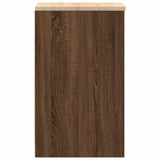 Garage Storage Cabinet Brown Oak 40x51x85 cm Solid Wood Pine 860541