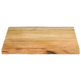 Table Top 80x80x3.8 cm Live Edge Solid Wood Mango 370746
