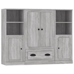 Highboards 3 pcs Grey Sonoma Engineered Wood 3185325