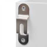 White MDF Wall Cabinet Display Shelf Book/DVD/Glass Storage 242435