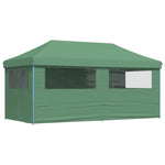 Foldable Party Tent Pop-Up with 4 Sidewalls Green 4004952