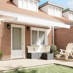 Retractable Awning Manual White 400x200 cm Fabric 3329865