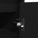 Shoe Cabinet Black Oak 29.5x34x76 cm Engineered Wood 861860