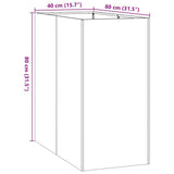 Planter 40x80x80 cm Galvanised Steel 860778