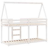 Bunk Bed without Mattress White 90x190 cm Single Solid Wood Pine 3282088