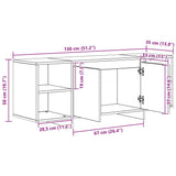 TV Cabinet Artisan Oak 130x35x50 cm Engineered Wood 856789
