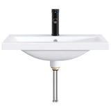Bathroom Wash Basin Matte Black 61 x 40 x 16.5 cm Metal 890235