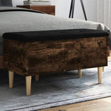 Storage Bench Smoked Oak 82x42x46 cm Engineered Wood 835079