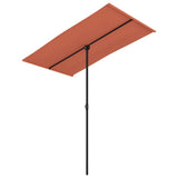 Garden Parasol with Aluminium Pole 180x110 cm Terracotta 47333