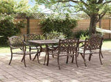 Garden Dining Set 7 pcs Bronze Aluminium 3334656