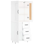 Highboard White 69.5x34x180 cm Engineered Wood 3199841