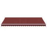 Manual Retractable Awning with LED Burgundy 500x350 cm 3214991