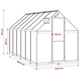Garden Greenhouse with Door Anthracite 183.5 x 363.5 x 207 cm 3433044