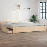 Bed Frame without Mattress with Drawers 200x200 cm 3103579