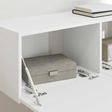 TV Wall Cabinet 2 pcs White Engineered Wood 892230