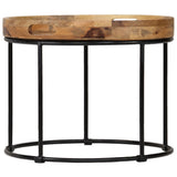 Coffee Table Solid Mange Wood and Steel 50x40 cm 246672