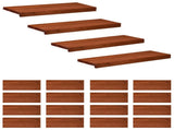 Stair Treads 20 pcs 80 x 25 x 2 cm Brown Solid Beech Wood 3446509