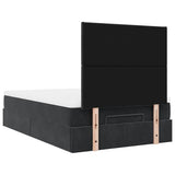 Ottoman Bed with Mattresses Black 120x200cm Velvet 3313393