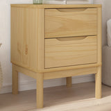 ZNTS Bedside Cabinet FLORO Wax Brown 45x39x57 cm Solid Wood Pine 374002