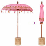 Balinese Parasol Pink 180-190 cm Cotton and solid wood 3356904