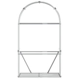 Log Holder Silver 120x45x210 cm Galvanised Steel 364592