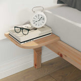 Bed Frame with Side Tables Natural 160 x 210 cm Solid Pine Wood 873229