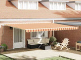 Awning Manual Yellow and Orange 450 x 350 x 165 cm Polyester 3331089