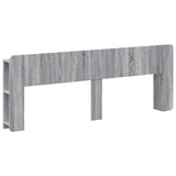Headboard Cabinet with Storage Grey Sonoma Engineered Wood 8001234