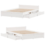 Bed Frame without Mattress White 120x190 cm Small Double Solid Wood Pine 3301677
