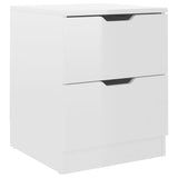 Bedside Cabinets 2 pcs High Gloss White 40x40x50 cm Engineered Wood 326736