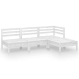 4 Piece Garden Lounge Set Solid Pinewood White 3082628