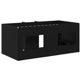 Kids'High Bed Frame 2 pcs Black Oak 163 x 101.1 x 68.5 cm 3422572