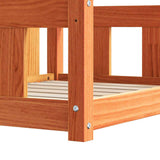Dog Bed with Storage Wax Brown 55 x 45 x 28 cm Solid Pine Wood 867652