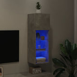 TV Cabinet with LED Lights Concrete Grey 30.5x30x90 cm 837007
